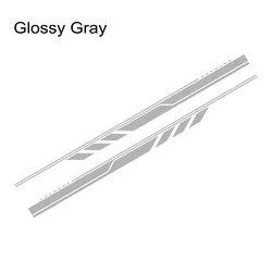 Car Side Door Sticker Creative Stripes Vinyl Decals Trims Auto Accessories (Glossy Gray)