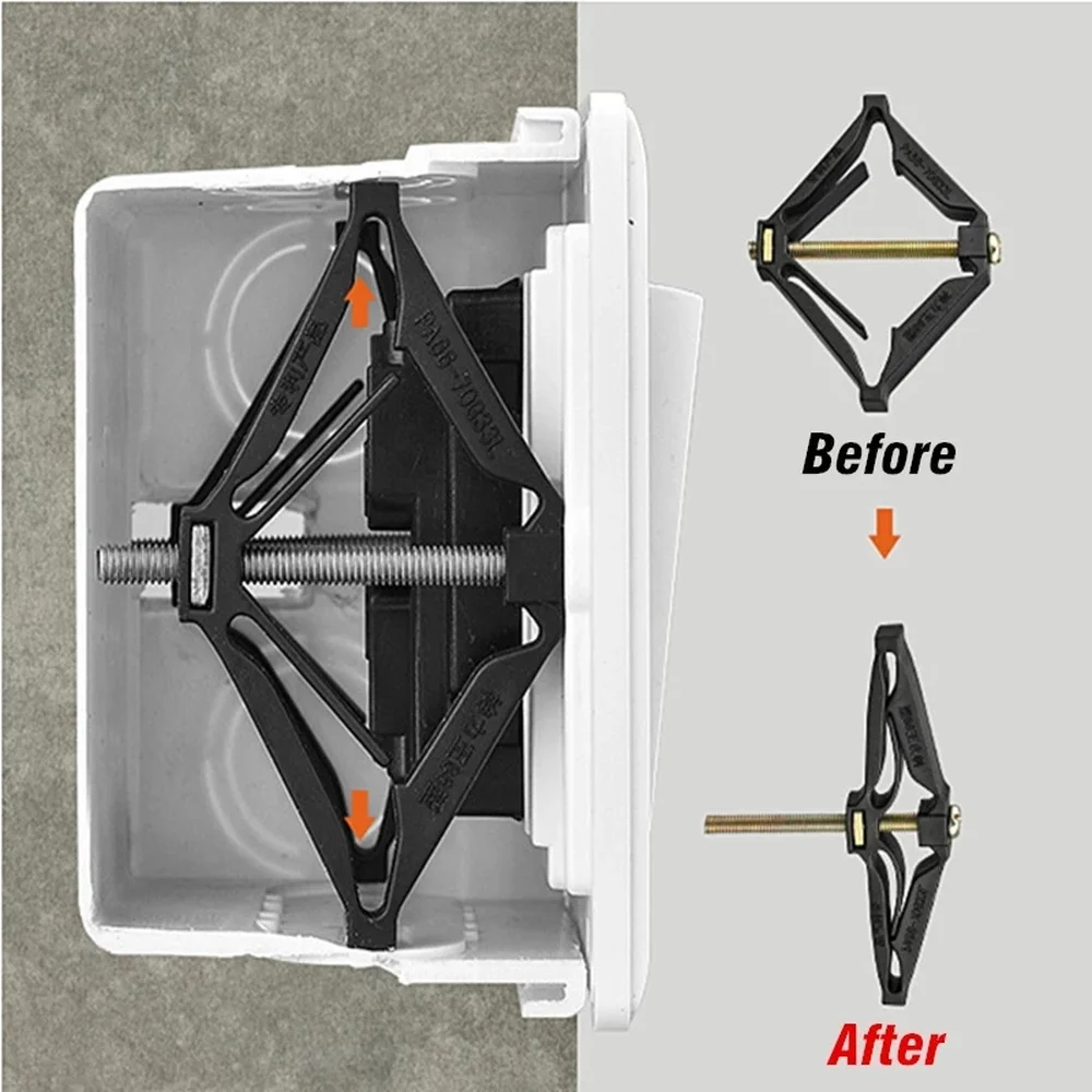 Switch Box 86mm Cassette Box Repair Screw Switch Old Socket Box Replacement Fixed Wall Repair Support Rod Electrician Accessories 10pcs wall switch socket repairer electrical box repairer wall socket repairer