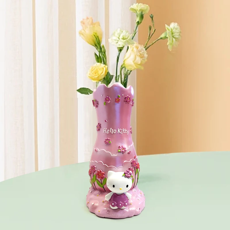 Cartoon Kitty Vases Flower Vase Potting Garden Ornament Resin Home Decoration Valentine's Day Gift Girls Desktop Ornaments 6