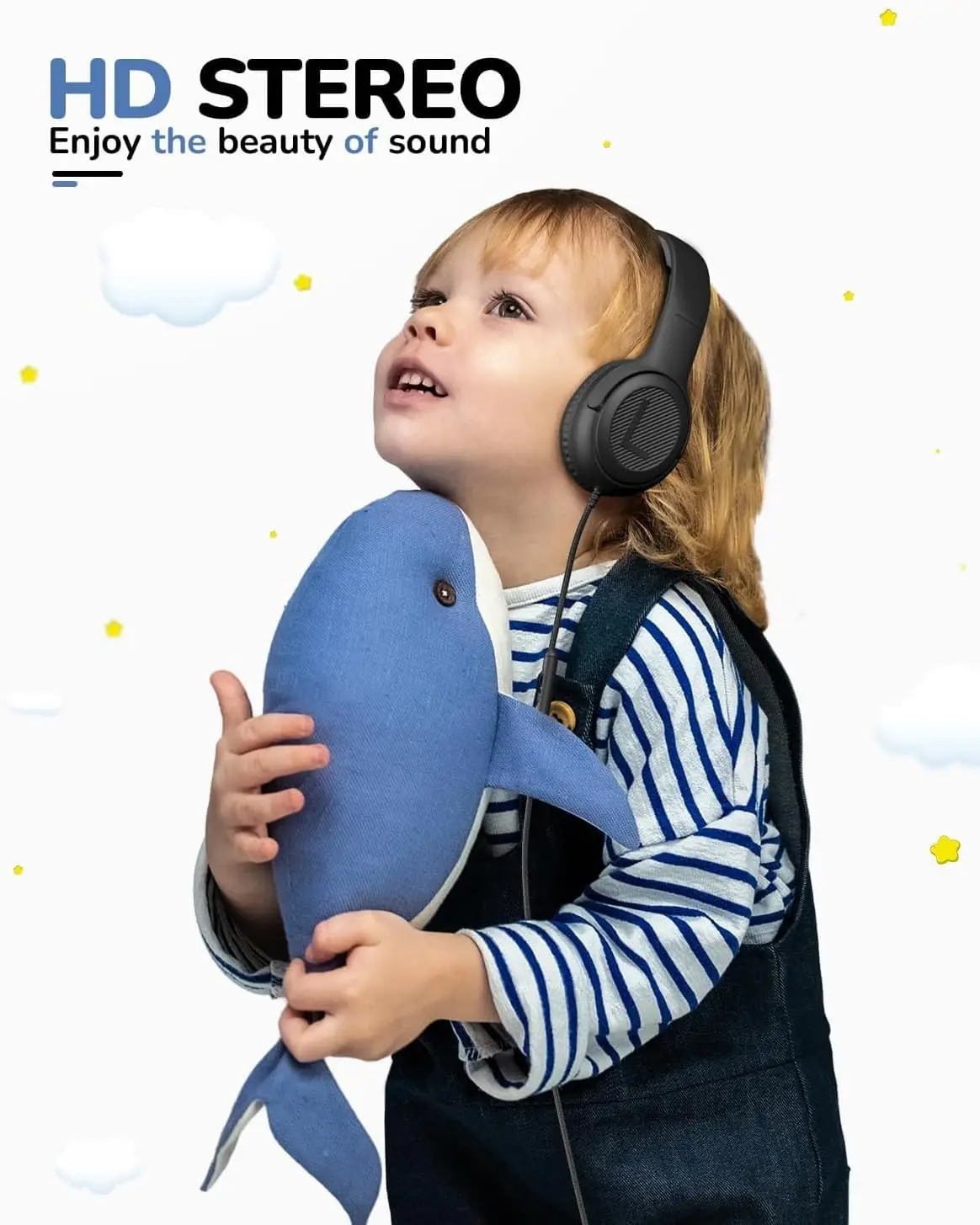 1/2/3Pcs AT2 Kids Headphones Wired Toddler Headsets with Mic Over-Ear Headphone 3.5mm Jack Foldable on-Ear Design for PC,Laptop 6