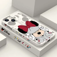 Coque Disney True Mickey Mouse Liquid Stores Rope pour Apple iPhone - Protégez et Personnalisez votre iPhone 15, 14, 13, 12, 11 Pro Max Plus, 8, 7, SE 3