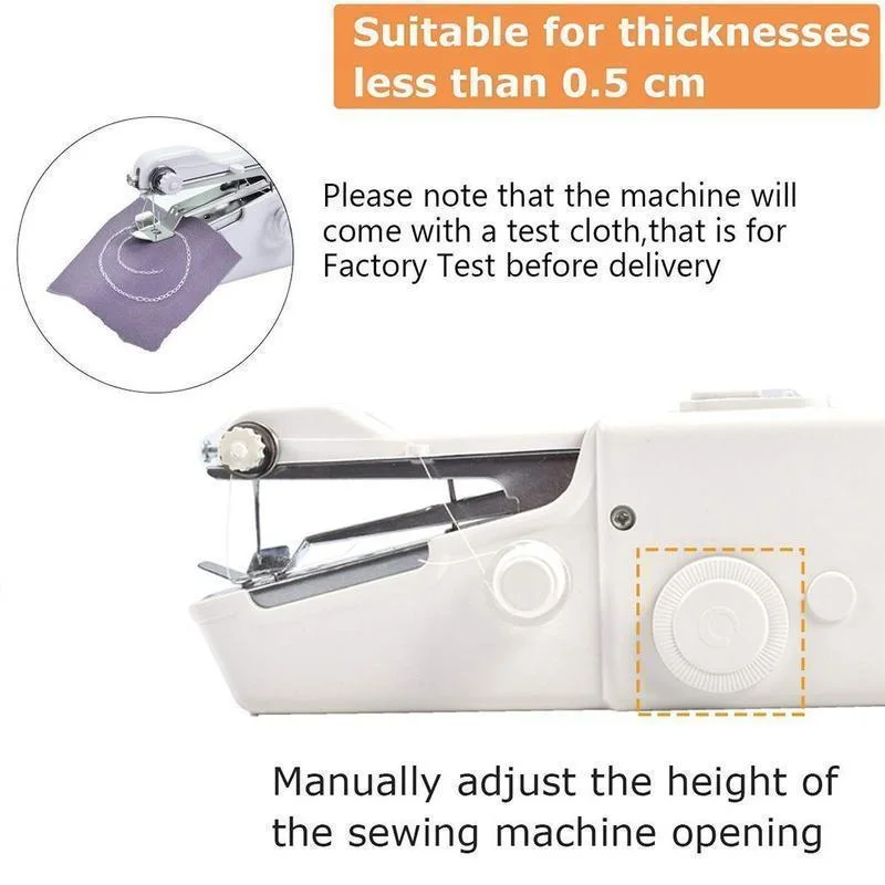 Portable Mini Hand Sewing Machine Quick Handy Sew Needlework Clothes  Fabrics Household Electric Sewing Machine GYH - AliExpress