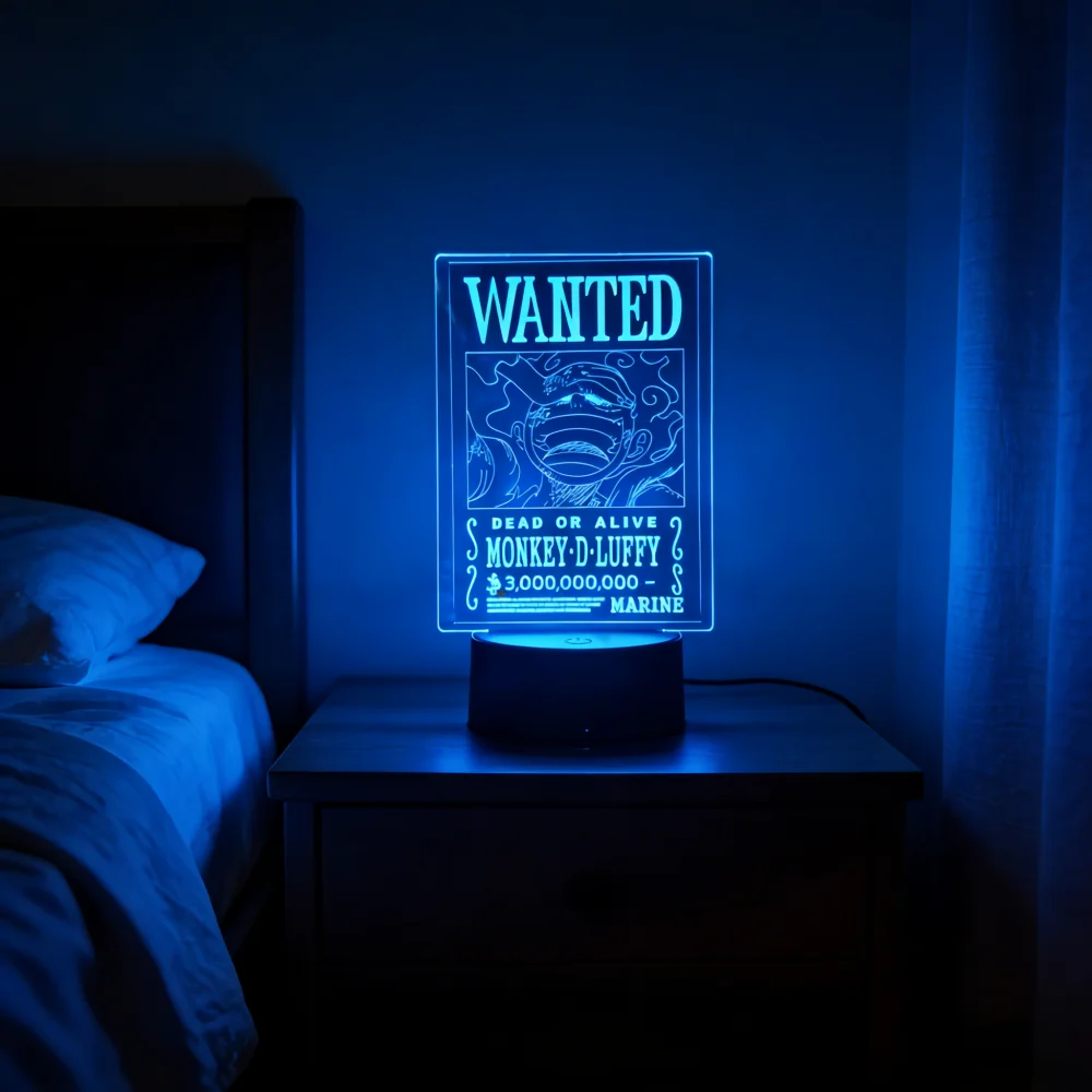 New LED Lamp Remote Control Touch Luffy Zoro USB Night Light Room Decoration Lamps 7/16Color Children's Birthday Decor Gifts