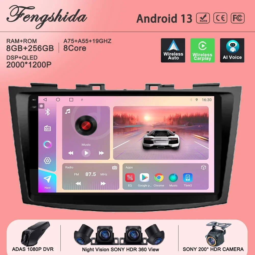 

Android 13 Multimedia For Suzuki Swift 4 2011 2012 2013 2014 2015 Auto Radio GPS Navigation Stereo Head Unit No 2din DVD HDR 5G