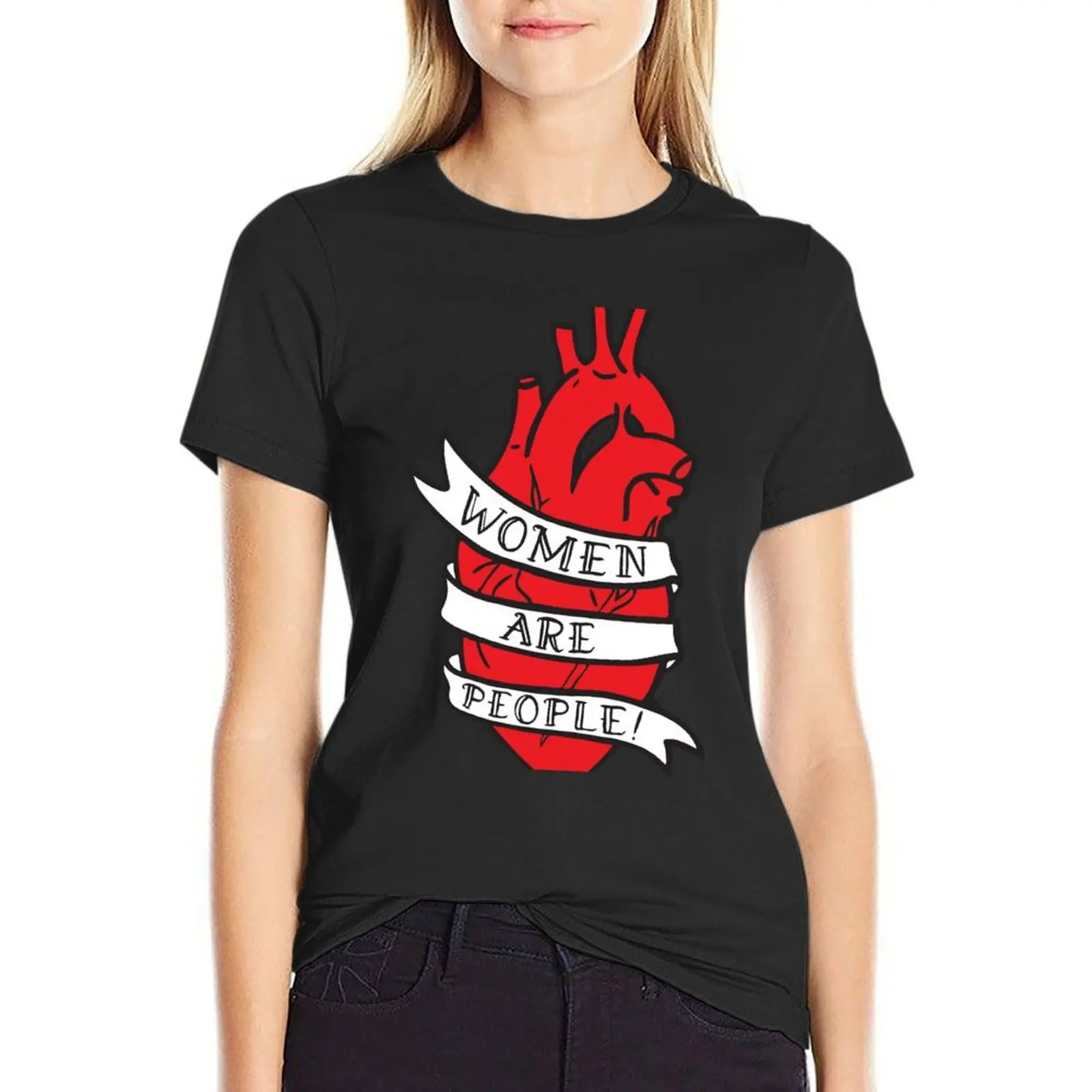 Women are People T-Shirt shirts graphic tees Female clothing Short sleeve tee korean fashion tight shirts for Women