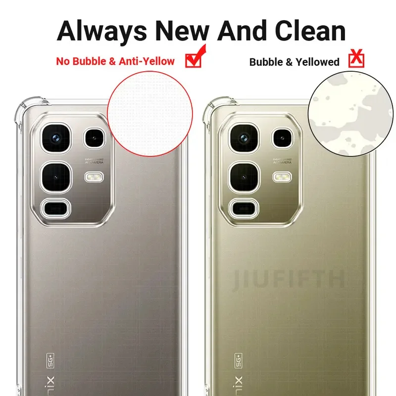 Transparent Shockproof Airbag Silicone Phone Case - Soft Protective Cover