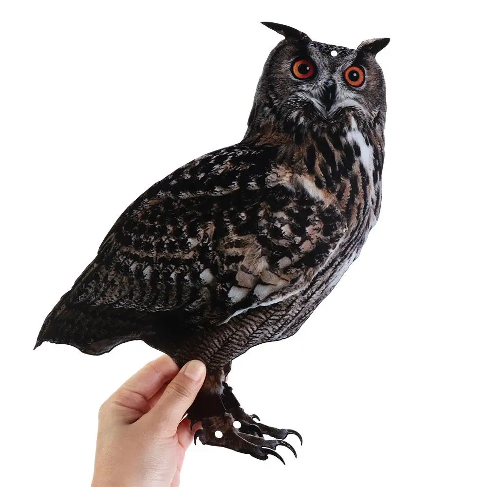 Wind Bell Pendant Bird Repellent Device Bird Repel Owl Scarecrow for Balcony Garden