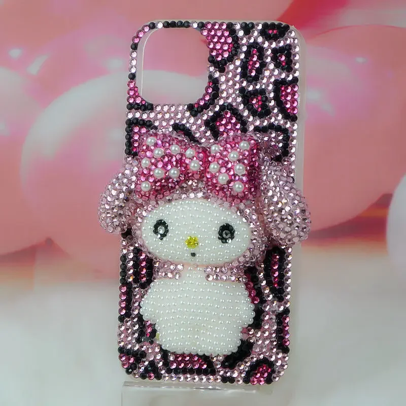 Protective Case For iPhone 13 Pro Max iPhone Xs 14 Plus 15 11 XR 12 Cartoon Melody Rhinestone Female