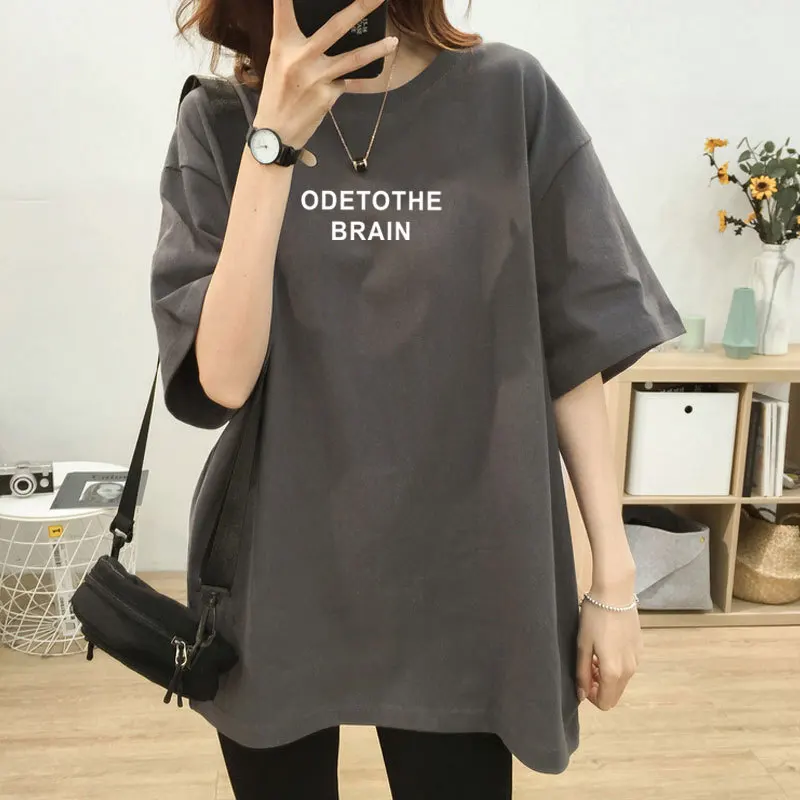 Sommer Kurzarm Baumwolle Pflege T-shirt Mode Druck Mütterlichen Frau Stillen Kleidung Stillzeit Top Tees Schwangerschaft – Detail 12