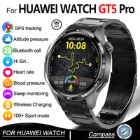 2025 GT5 PRO Smart Watch Men For HUAWEI Watch 5 Pro AMOLED HD Screen Bluetooth Call GPS Trajectory NFC Compass SmartWatches New 1