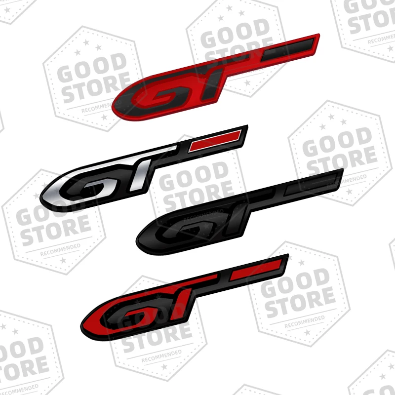 Metal Car Body Gt Badge 3D Lettera Posteriore Emblema Tronco Adesivo Per Peugeot 208 107 3008 2008 306 Rcz 5008 408 307 Accessorio Auto