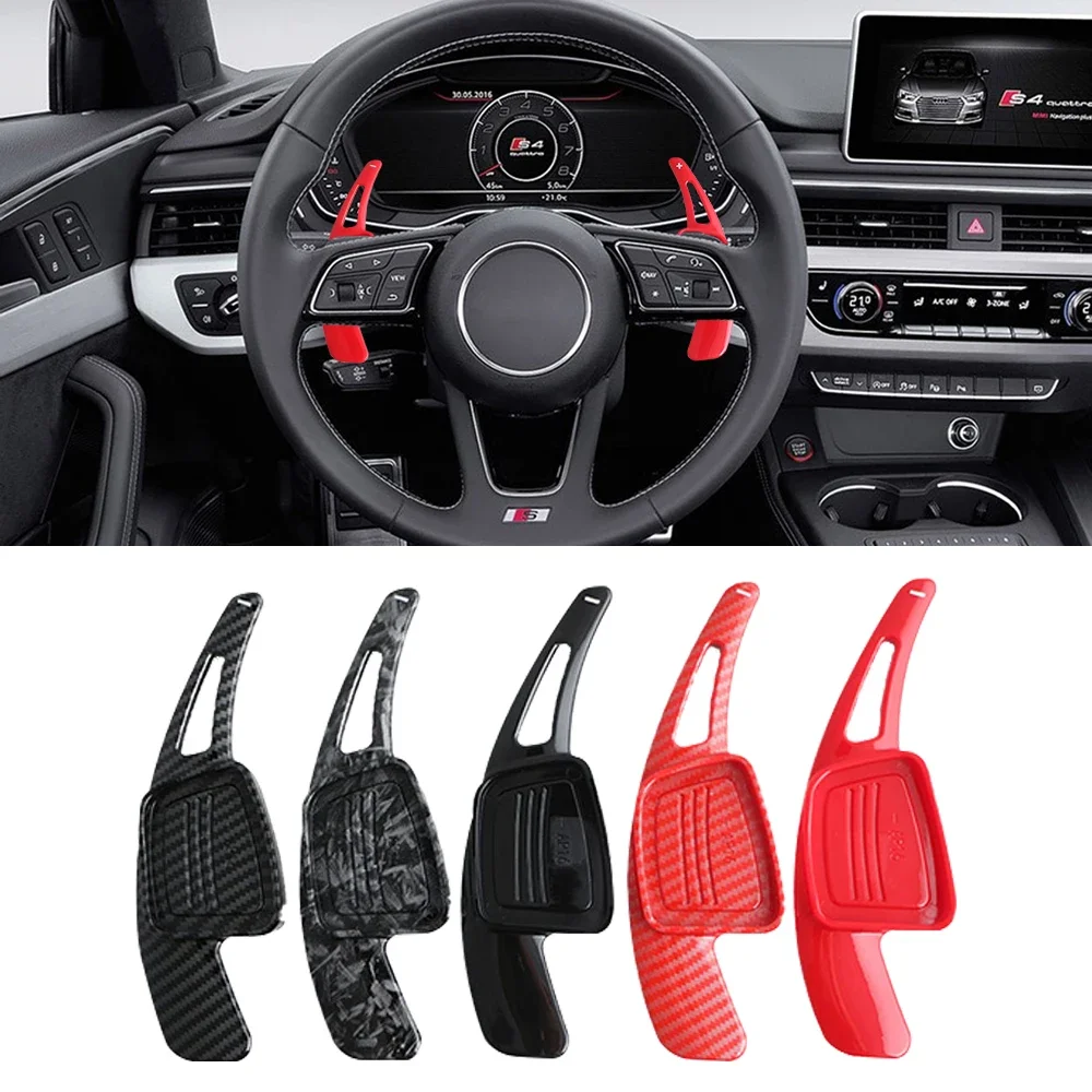 For Audi A3 A4L A5 A8 S3 S5 SQ5 Q7 R8 TT TTS Auto Steering Wheel Rear Shift Paddle Car Shift Equipment Semi Automatic Clutch Red 1