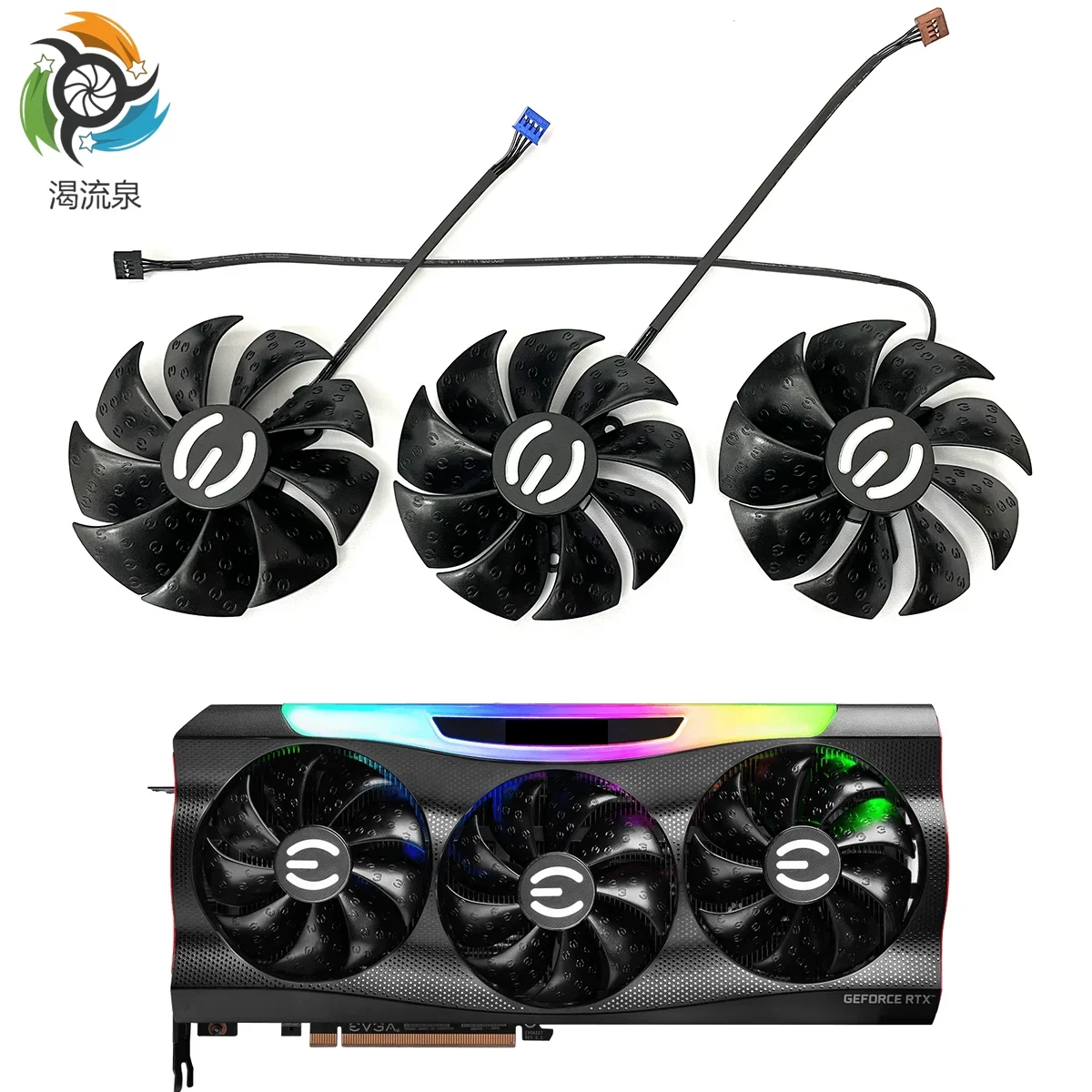 Вентилятор видеокарты для EVGA GeForce RTX 3070 3080 TI 3090 FTW3, 87 мм