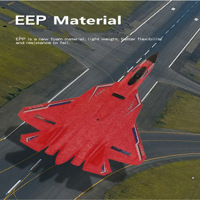 SU-57 Plane RC Foam Aircraft 2.4G Radio Control Glider Remote Control Fighter Glider Plane Airplane Foam Boys Toys for Children 4