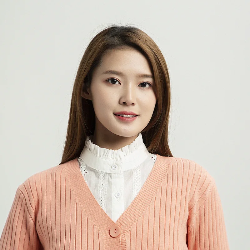 

Black White Stand Fake Collar for Women Shirt Blouse Detachable Shirt Collar False Collar Blouse Removable Nep Kraagie