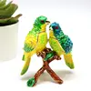 SHINNYGIFTS Enamel Trinket Box New Desk Decorative Love Birds Wedding Gifts to Friends 1