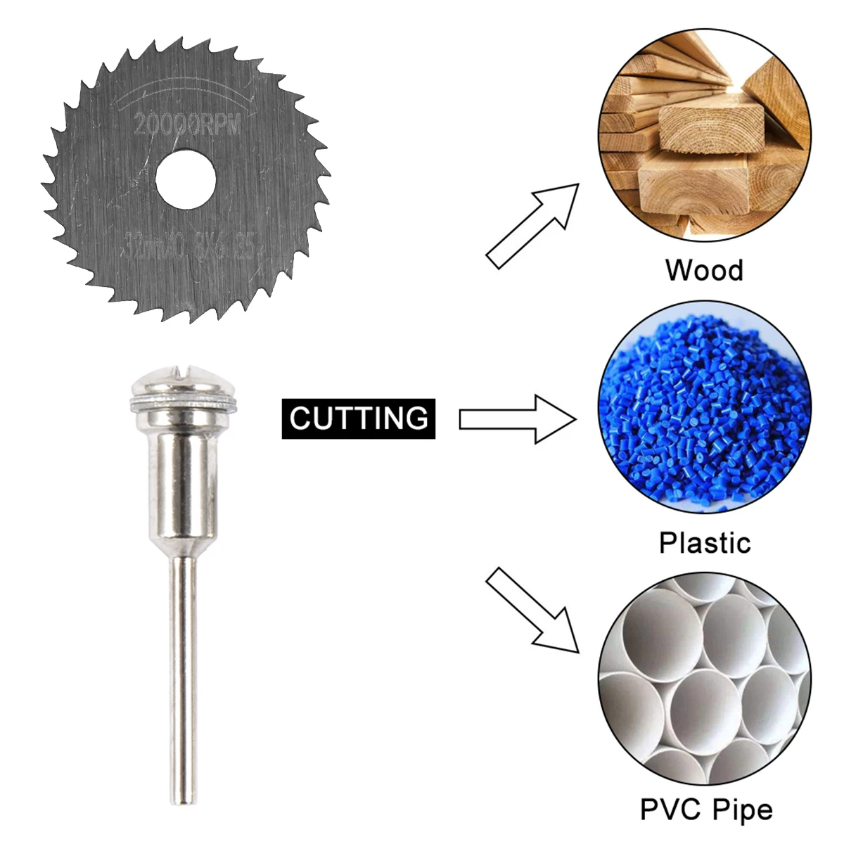 30 Pcs Cutting Wheel Set High Speed Steel Circular Saw Blades Fast Cut Off Diamond Cutting Discs Tool Resin Cut Off Discs Kit