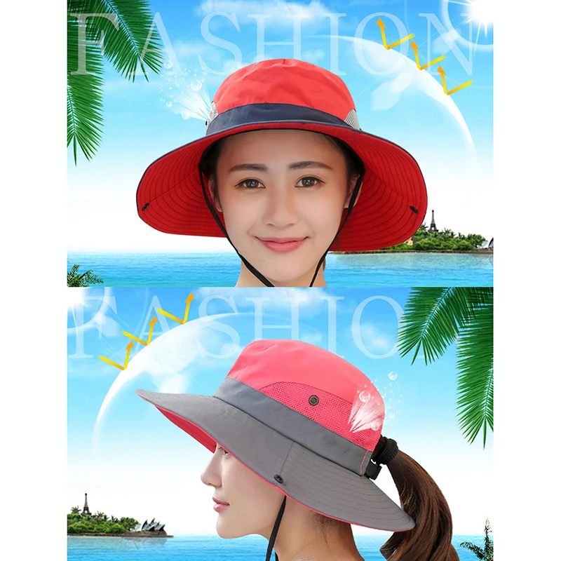 New Women's Summer Breathable Outdoor Travel High Appearance Level Sun Hat Full Sun Protection Uv Protection Hat Fisherman