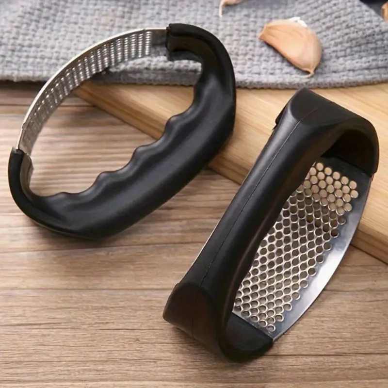 Stainless Steel Garlic Press-Easy-Clean Design with Non-Slip Grip,Efficient Crusher for Ginger/Nuts,Dishwasher Safe Kitchen Tool