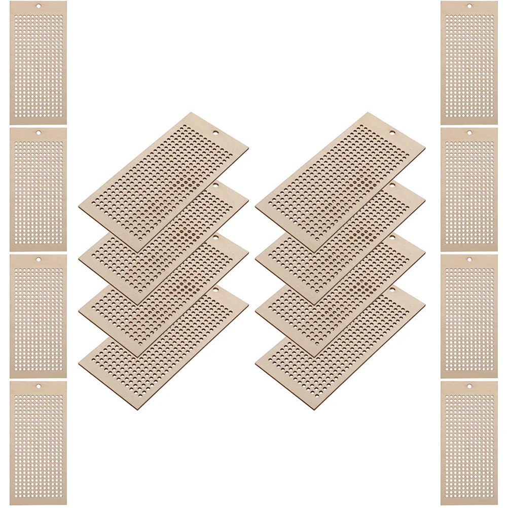 

Wooden Cross Stitch Blanks Natural Wood Slices Rectangle Embroidery Pendant Plaque Hanging Tags Diy Bookmark Keychain Crafts
