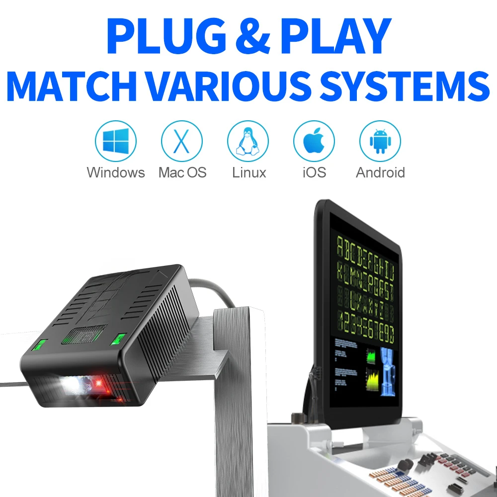 Fix mounted QR code reader 2D raspberry pi barcode scanner module