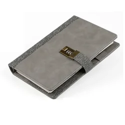 Vintage A5 Locking Spiral Journal - Premium Notebook & Planner Organizer - A5 (Grey)