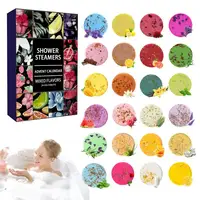24pcs Shower Steamers Advent Calendar kit Aromatherapy Shower Bombs Self Care and Relaxation Stress Relief Bath Bombs 1