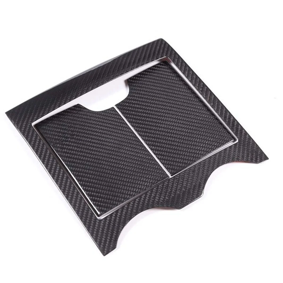 Per Maserati Grecale 2022 2023 Dry Carbon Fiber Car Central Control Storage Box Panel Cover Trim Sticker