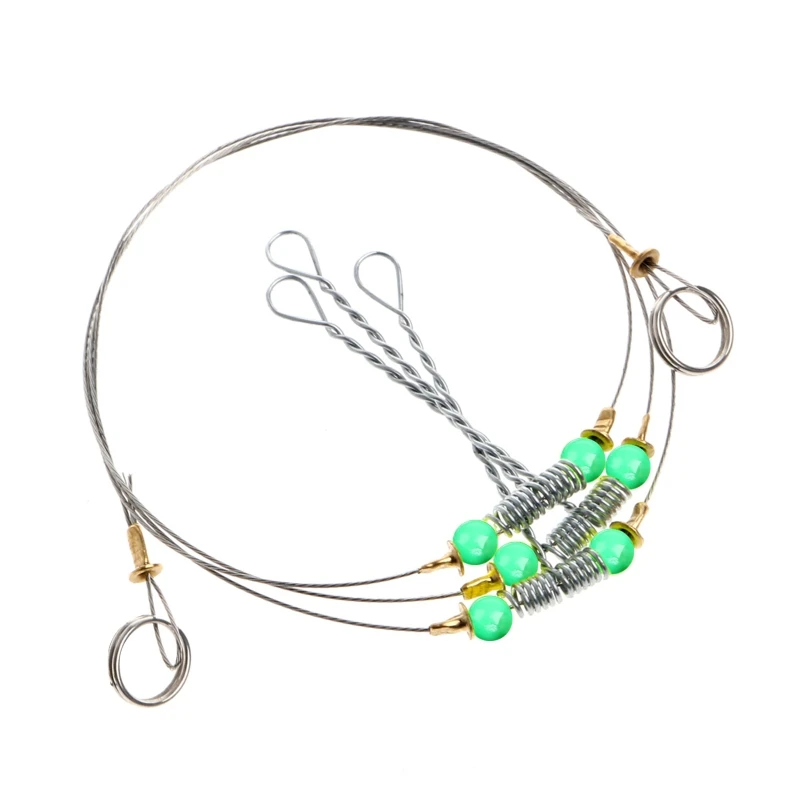 1 Pcs Fishhooks Anti-Winding Swivel String Fishing Hook Wire