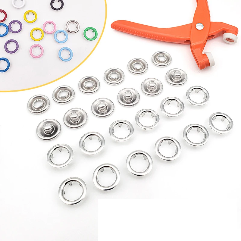 400-1200PCS Plier Tool Metal Snap DIY Craft Supplies Sewing Button Thickened Snap Fastener Kit  for Installing Sewing Bag Clothe 5