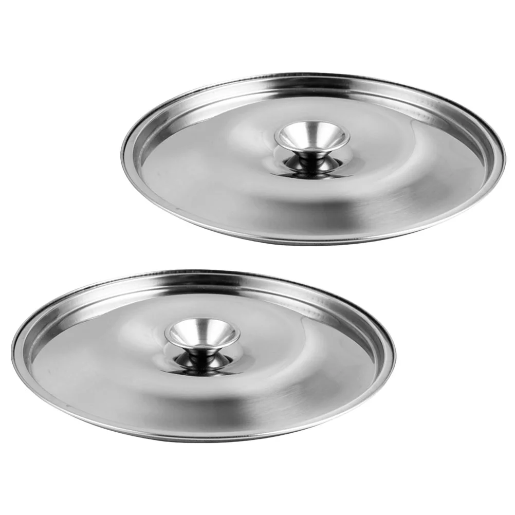 4 Pcs Stainless Steel Sauce Jar Covers Universal Pan Lid Oil Pot Lids Kitchen Cookware Parts Seasoning Containers Spice Jars
