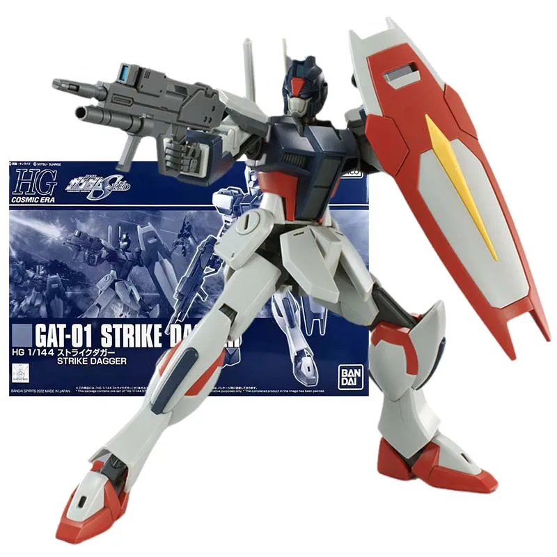 

Bandai Figure Gundam Model Kit Anime Figures HG PB Strike Dagger Mobile Suit Gunpla Action Figure Toys For Boys Children's Gifts