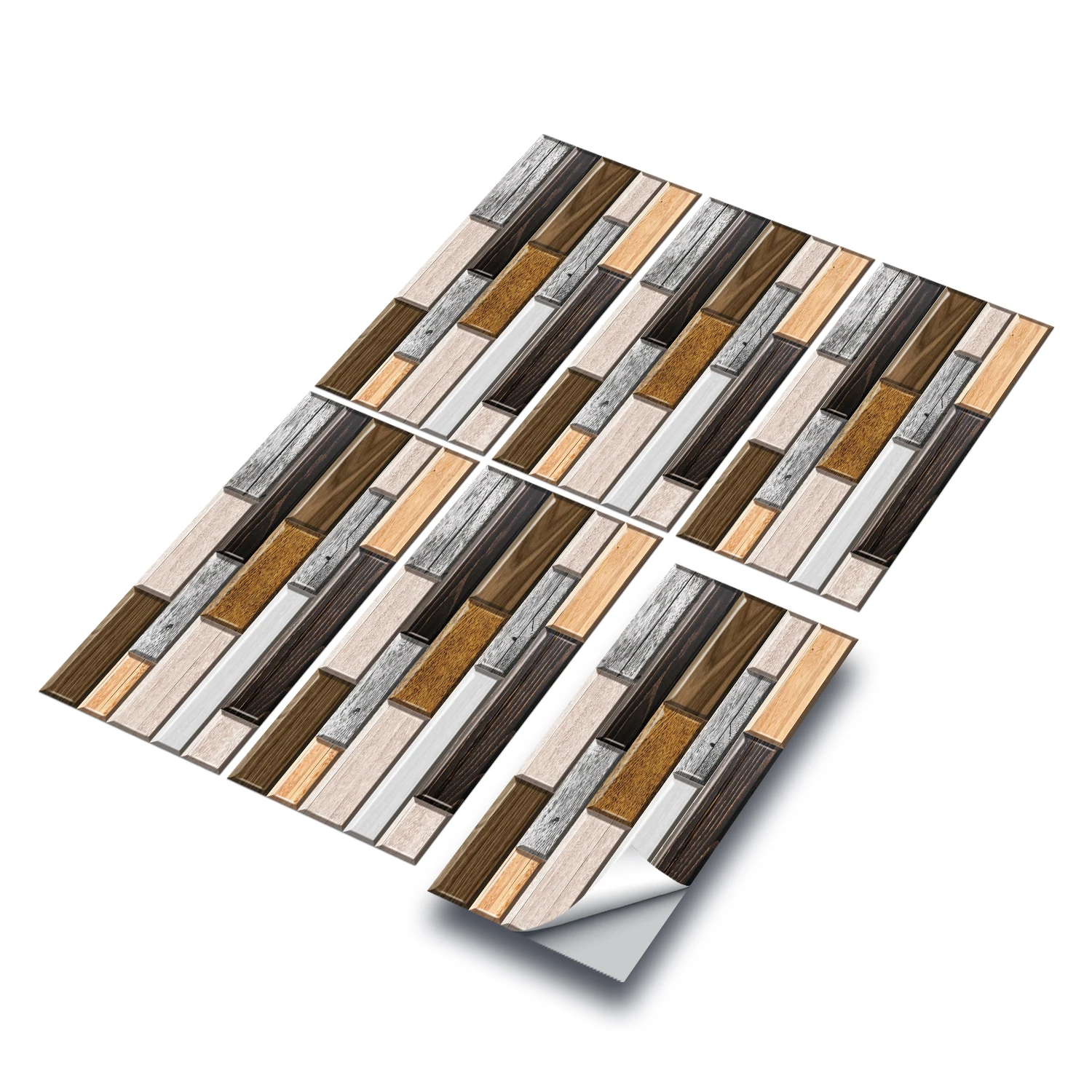 Película de cristal de PVC autoadhesiva impermeable para cocina, baño, pegatina de azulejo vintage, pegatina decorativa para dormitorio y hogar