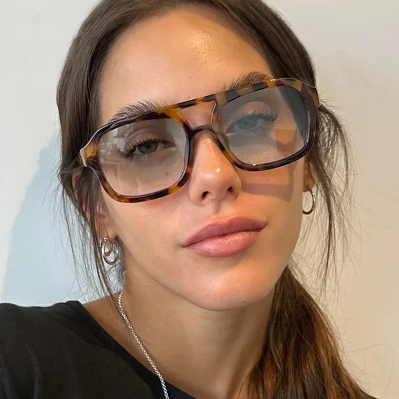 New Retro Women's Double Beam Square Sunglasses