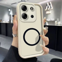 Silicone Matte Back Cover with Magnetic Sticker for Tecno Spark 6 Go (WH - JTKS - ZP1)