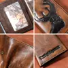 Men's Wallet 3D Deer Relief Pattern Short Multi-Card Slot Wallet Male Casual Purse RFID Trifold Business Card Holder Wallets 6