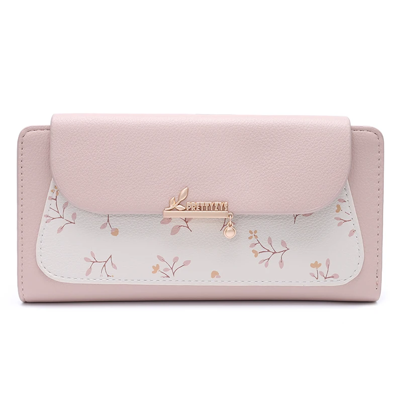 Neue bedruckte lange Damenbrieftasche, koreanische Version aus PU-Leder, faltbar mit mehreren Steckplätzen, Studenten-Geldbörse, multifunktional, modisch – Detail 10