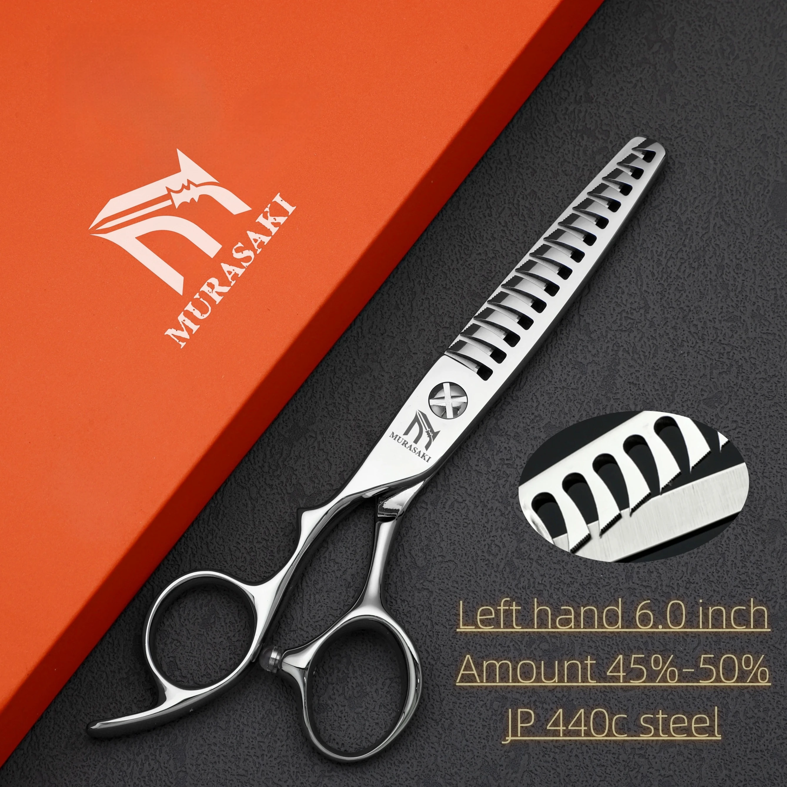 Professional Left Hand Scissors,6-6.5-6.8 inch Hair Cutting Scissors,Japanese 440C Steel,High Quality Barbershop Accessories