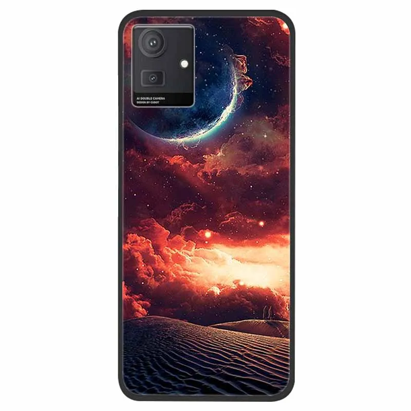 Cubot Note 50 Animal Design TPU Silicone Phone Case - Shockproof Wolf Pattern Protector