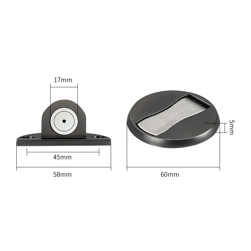 Punch Free Invisible Door Stopper Strong Magnetic Household Bedroom Bathroom Anti Collision Mute Floor Selflocking Stopper 1 PCS