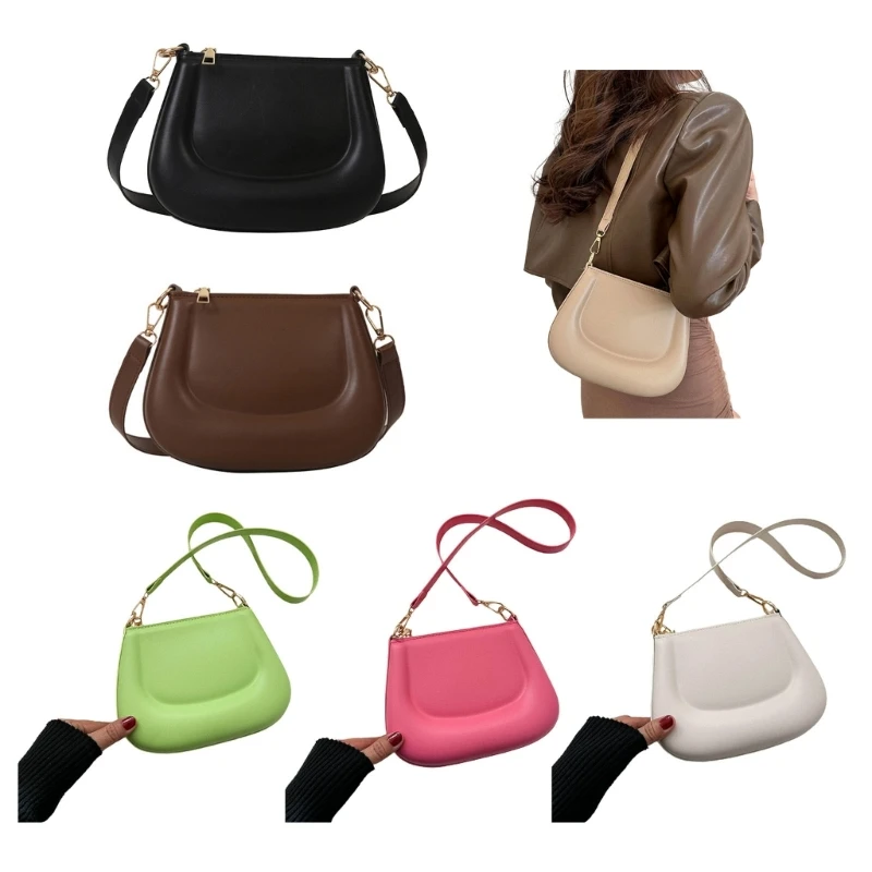 

Fashionable Women Bag Versatile Shoulder Bag Saddle Shape Bag Modern & Functional Girls Crossbody Bag PU Bag Durable