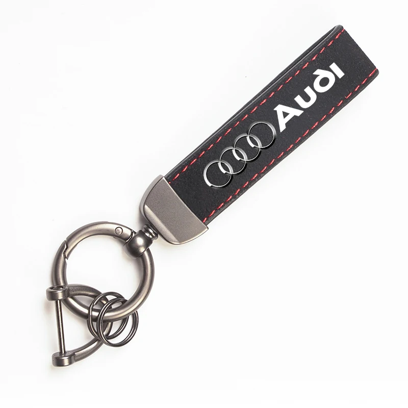 Elegant Suede Car Keychain Ring Accessory