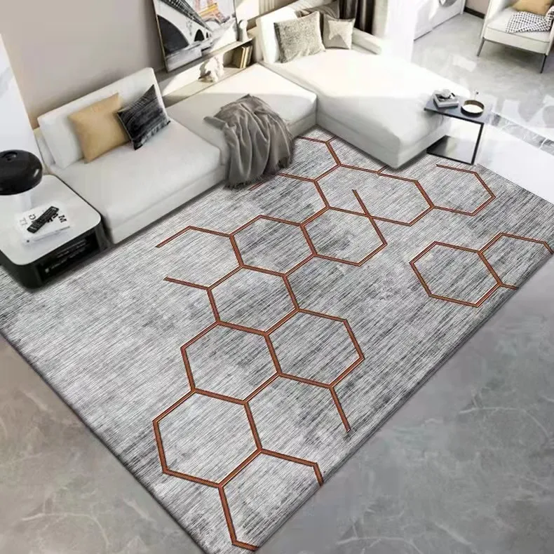 Home Carpet in Geometric Shapes, Nice Colors, washable - GoodsBeach