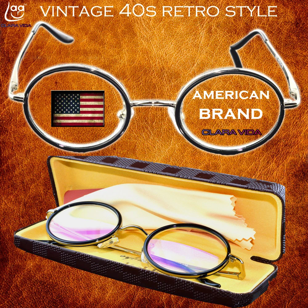 

clara Vida=luxury Noble Titanium With Box Senator Round Retro Classical Duke's Reading Glasses+1 +1.5 +2 +2.5 +3 +3.5 +4