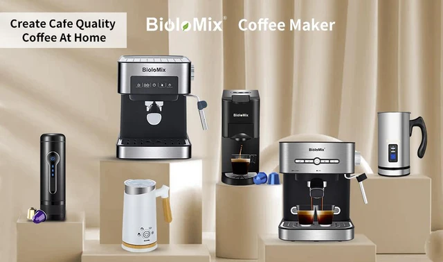 BioloMix-Espumador de leche caliente y fría automático para café Latte,  cafetera de espuma, Chocolates calientes y capuchino, nuevo