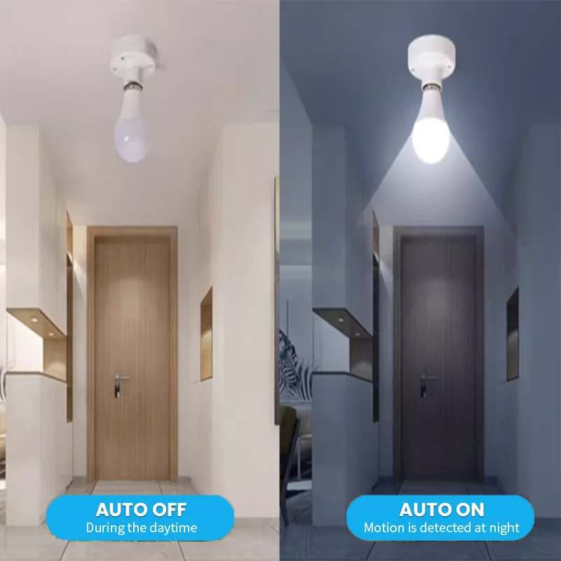 2 pcs Radar Detection LED Bulb 220V 6W 9W 12W 15W 18W 20W E27 Radar Motion Induction Led Lamp Built-in Radar For Home Stair