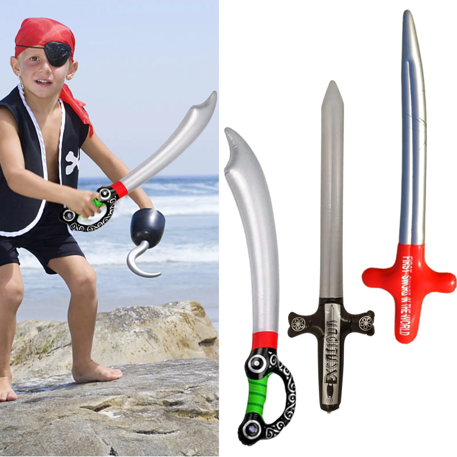 Iatable Sabers For Kids Fun Summer Pool Water Toy Kids Sabers For Boys Girls Pirate Props Cosplay Accessories Halloween