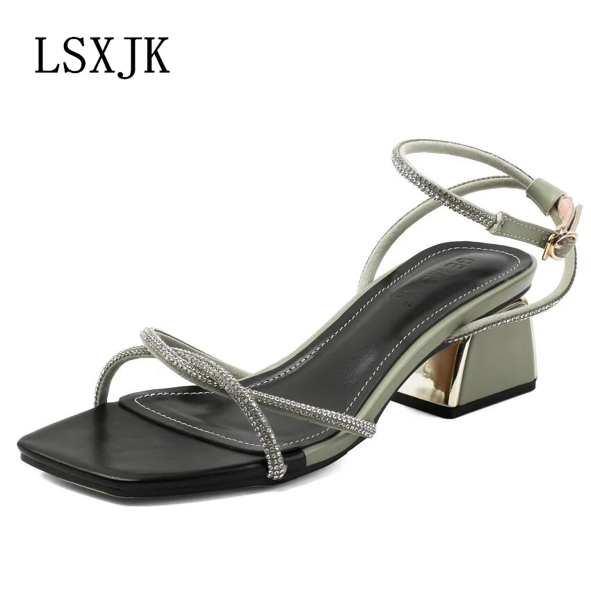 

Сандалии LSXJK женские на массивном каблуке, летние босоножки с пряжкой, феи, 2022-6, 1586