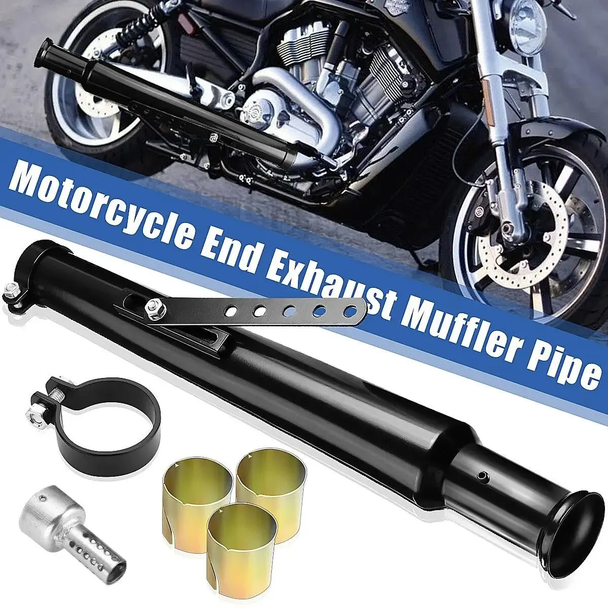 Retro Vintage Classic Electroplated Motorcycle Exhaust Muffler