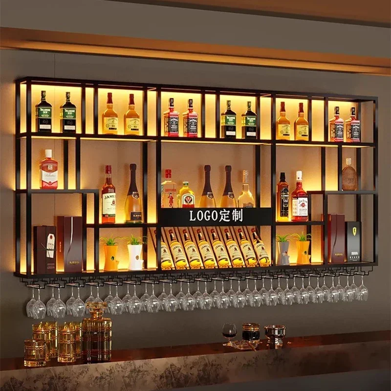 Drink Bottle Corner Wine Rack Wall Mounted Bar Cabinet Holder